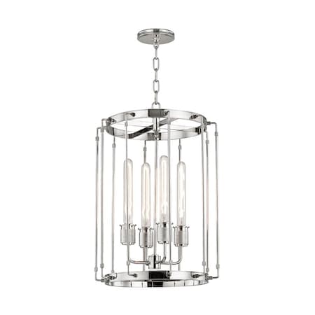 Hudson Valley Lighting Hyde Park 4 Light Lantern 16.25 In. Polished Nickel 9716-PN