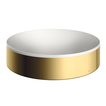Axor Suite Sinks Round Sink without Overflow, 15 3/4" in Polished Gold Optic 42001990