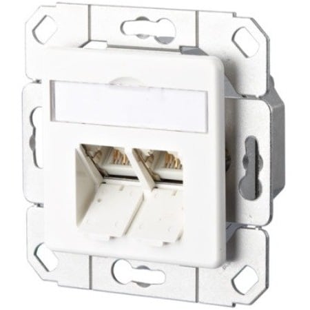 Metz Connect Wall Outlet, White, 2.752" H, 2.752" W 1307381102-I