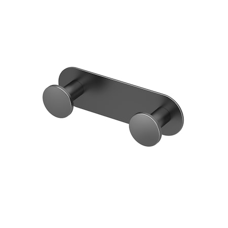 Gatco Glamour All Modern Decor 6.5" Double Robe Hook, Matte Black 1281MX