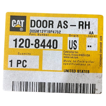 Caterpillar DOOR ASSEMBLY -RH, CATERPILLAR OEM 1208440 1208440