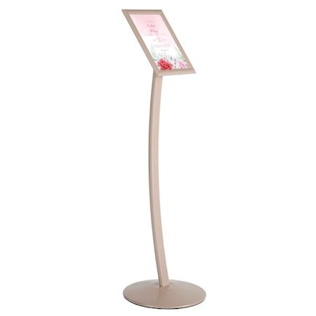 M&T Displays Pedestal Sign Holder Restaurant Menu Board Floor Standing 8.5 x 11 Pale Rose UCUMB40581X2000