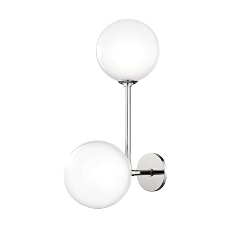 Mitzi Ashleigh 2 Light Wall Sconce 7.5 In. Polished Nickel H122102-PN