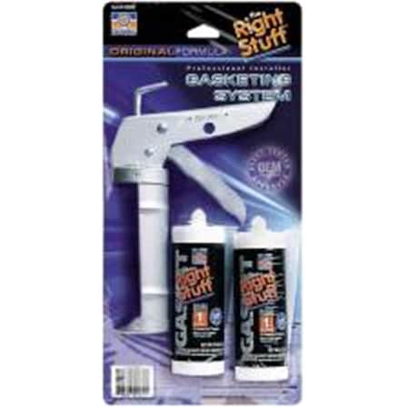 Permatex 5.00 oz The Right Stuff Sealant Silicone Two Cartridges Caulk Gun Kit, 2PK PEX99070