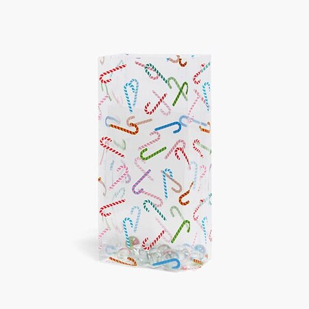 Nashville Wraps Colorful Candy Canes Cello Bags, 4x2.5x9.5 in, 100PK C2BCOC