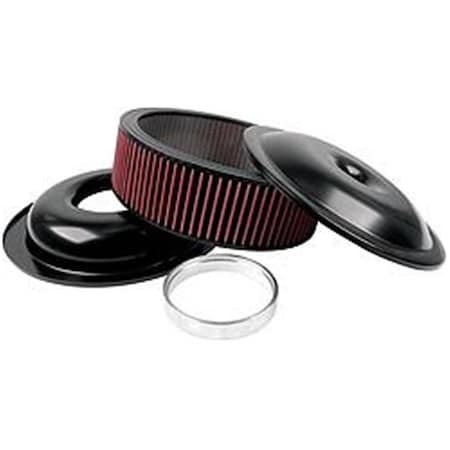 Allstar Performance 14 in. Lightweight Air Cleaner Kit 3 in. Washable Element, Black ALL25921
