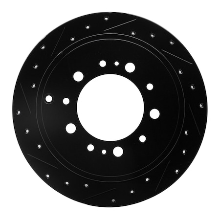 Dynamic Friction Co DFC Brake Rotor - Drilled and Slotted - Black 633-76137L