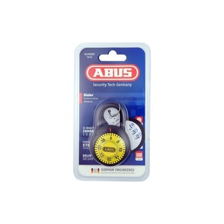 Abus Lock Co Yellow 3-Dial Combination Padlock 78/50C-78815