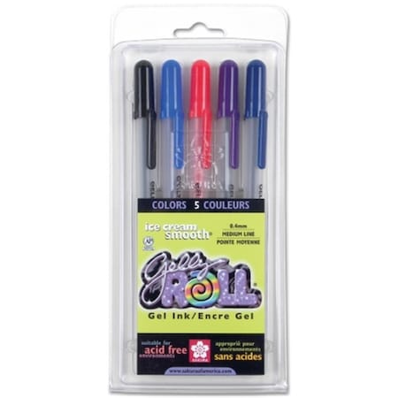 Sakura Gelly Roll Medium Point Pens, 5PK 37461