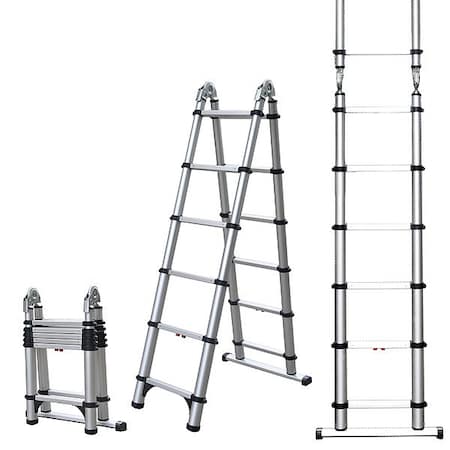 Telesteps Combination Ladder, Aluminum, 12 Steps 612TC