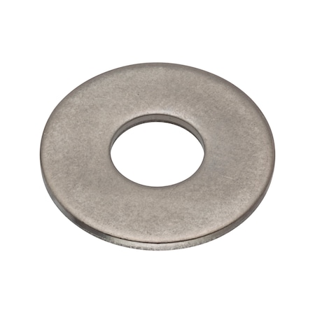 Zoro Select Flat Washer, For Screw Size 5/16 in , Stainless Steel Plain Finish, 10 PK WASB51R316