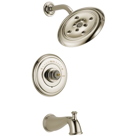 Delta Cassidy Monitor 14 Series H2OKinetic Tub & Shower Trim - Less Handle T14497-PNLHP