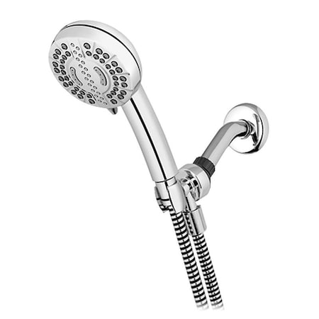 Waterpik PowerPulse Series Handheld Shower Head, 1.8 gpm, 7-Spray Function, Chrome, 60 in L Hose XPC-763E