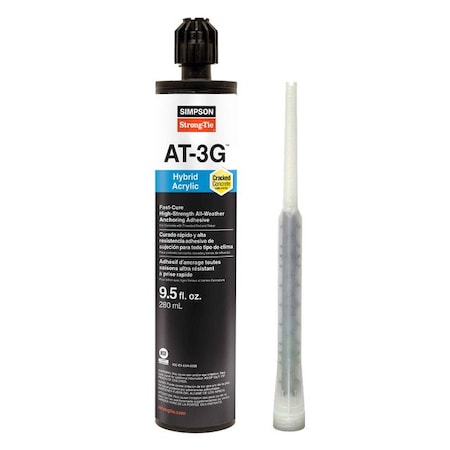 Simpson Strong-Tie High-Strength Hybrid Acrylic Adhesive w/ Nozzle 9.5oz AT3G10
