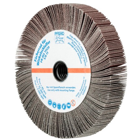Pferd 4-1/2'' x 3/4'' Unmounted Flap Wheel - 5/8-11 Thread - Aluminum Oxide - 180 Grit 45757