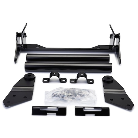 Warn Snow Plow Mount ProVantage Front Kit; Black; Includes Mounting Bracket and Hardware 93730