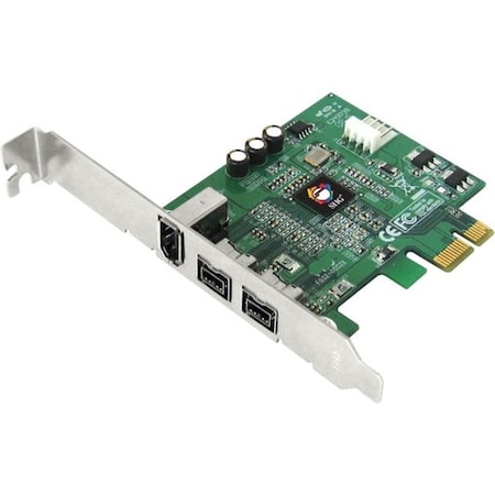 Siig 3-PORT FIREWIRE 800 2X 9-PIN, 1X 6-PIN PCI EXPRESS X1 CARD, SUPPORTS IEEE P139 NN-E38012-S3