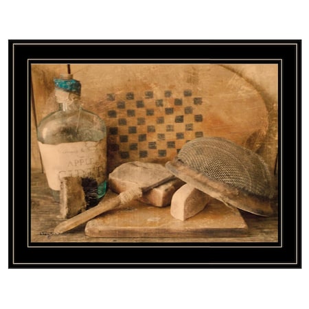 Homeroots Vintage Apple Cider 2 Black Framed Print Bathroom Wall Art 404299