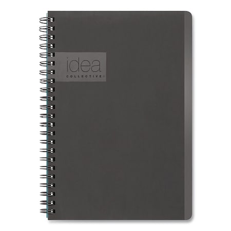 Oxford Idea Collective Professional Notebook, 1 Subject, Medium/College Rule, Gray Cover, 8x4.87, 80 Sheets 57010IC