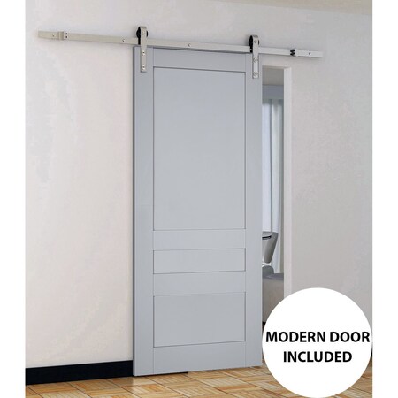 Sartodoors Sturdy Barn Door Grey Solid Core Modern Interior VEREGIO7411BD-S-GRE-18