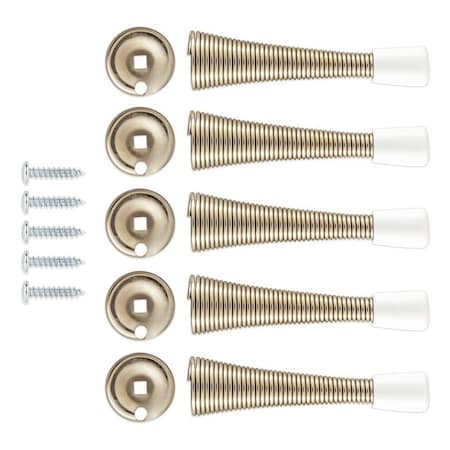 National Hardware V232 Series Door Stop, Steel, Satin Nickel, 5PK N830-575