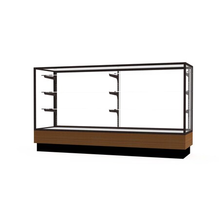 Ghent Counter Display Case 72x40x20, Bronze, Oak 2010-6-BZ-LV