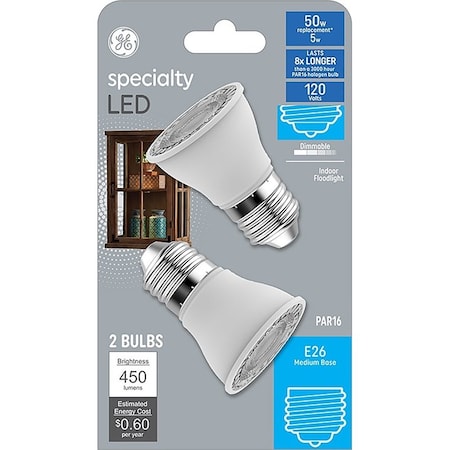 Current Ge 2Pk 5W Whtpar16 Bulb 14038