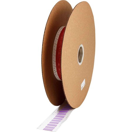 Brady PermaSleeve HX Heat Shrink Double Sided Wire Marking Sleeves, 0.375 in.x 1 in. W, Violet, 500/RL0 2HX-375-2-VT-J-2