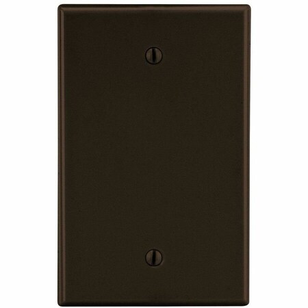 Hubbell Wiring Device-Kellems Wallplate, 1-Gang, Box Mount Blank, Brown P13