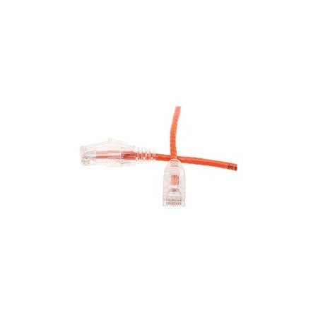 Cable Wholesale Cat6 Orange Slim Ethernet Patch Cable, Snagless/Molded Boot, POE Compliant, 6 inch 10X8-83100.5