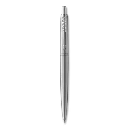 Parker Jotter XL Ballpoint Pen, Retractable, Medium Point, Blue Ink, Stainless Steel Barrel 2122760