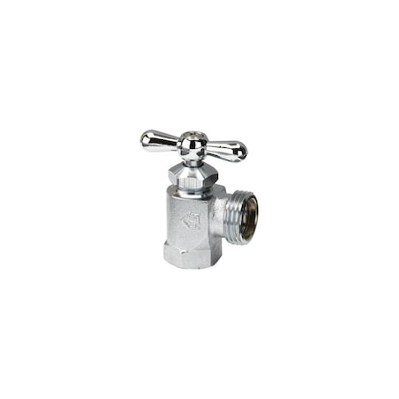 Bk Products Washing Machine Valve ProLine 1/2in FIP X 3/4in MHT Brass Chrome Plated 102-203