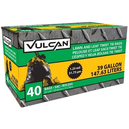Vulcan Lawn and Leaf Bag, 39 gal, Black FG-03812-05
