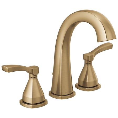 Delta Stryke Two Handle Widespread Bathroom Faucet, 5.81 in, Lumicoat Champagne Bronze 35775-CZ-PR-MPU-DST