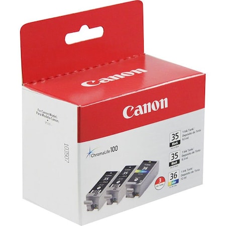 Canon PGI-35/CLI-36 iP100 Black and Color Ink Combo Pack 1509B007