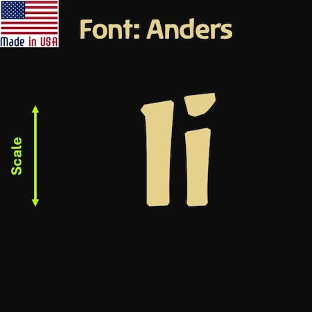 Aacc Self-Adhesive Vinyl Letter: i, Scale: 4.5 in. Color: Gold Font: Anders by AACC-Anders-li-Gold-I4.5x1