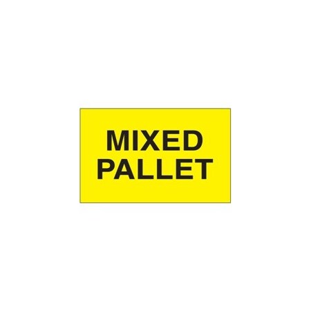 Bubblefast 3 x 5'' - ''Mixed Pallet'' Fluorescent Yellow Labels BFDL2481