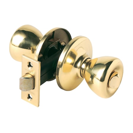 Kwikset Tylo Polished Brass Bed & Bath Door Knob 300T 3 CP V1