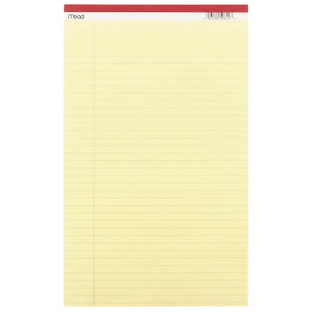 Mead Legal Pad, Canary Yellow, 8 1/2in x 14in 59612