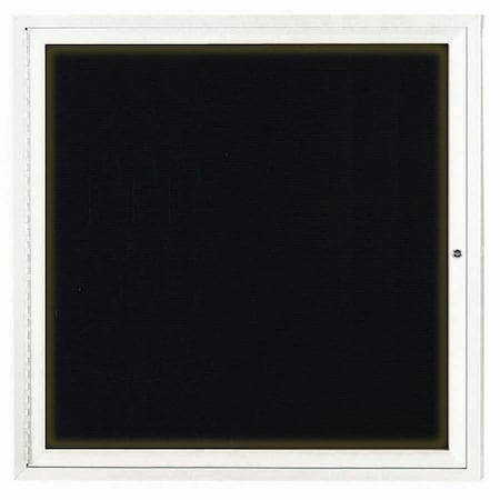 Aarco Illuminated Outdoor Enclosed Directory w/ Al Frame, Powder Coated White, 36''Hx36''W OADC3636IW