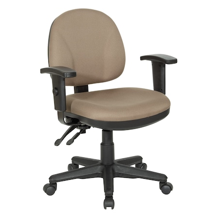 Office Star Products Ergonomic Fabric Sculptured Ergonomic Managers Chair, Taupe 8180-232