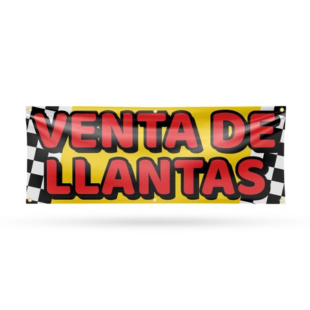 Signmission Venta de Llantas, 24 Inch x 72 Inch, Vinyl Banner B-72-30914