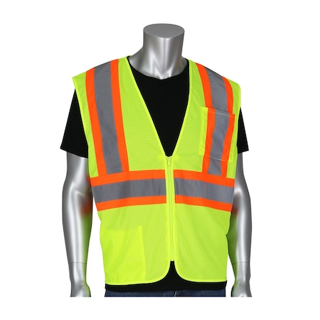 Pip ANSI Type R Class 2 Self-Extinguishing Value Mesh Vest 305-MVZSE-LY/5X