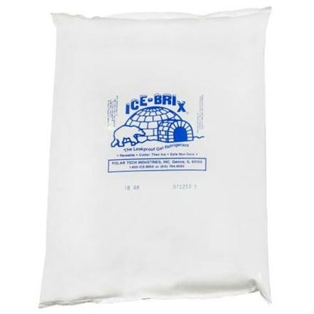 Ice-Brix Cold Packs, 10-1/4" x 8" x 1-1/2", White, 6/Case IB48BPD
