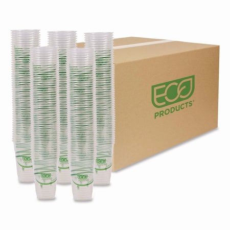 Eco-Products GreenStripe PLA Cold Cups, 10 oz, Plastic, Clear, 1000PK EP-CC10-GS
