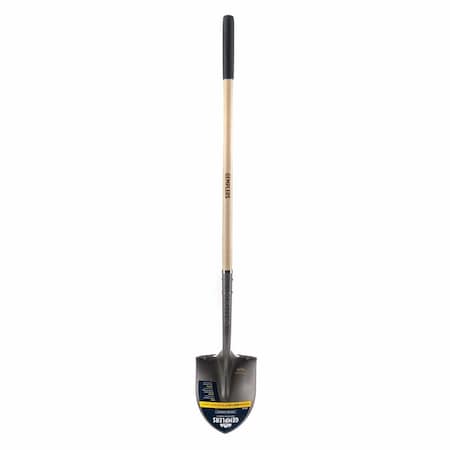 Gemplers Round Point Shovel with Extended Socket, Wood Handle RPS006G