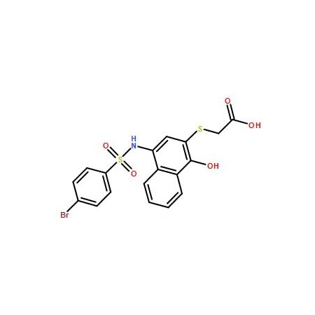Ak Scientific 2-((4-(4-Bromophenylsulfonamido)-1-hydroxynaphthalen-2-yl)thio)acetic acid (100mg), CAS 518303-20-3 2780AH-100mg