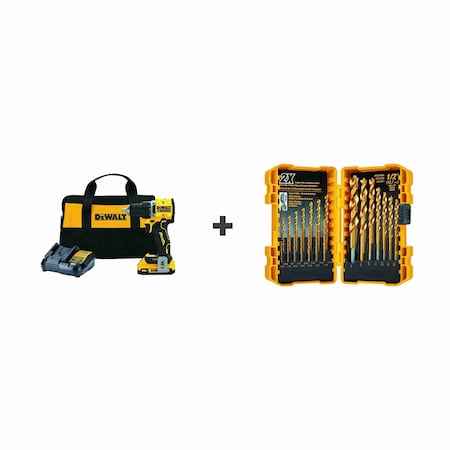 Dewalt Drill-Driver, 0.5 in, 1650 RPM DCD794D1/DW1361