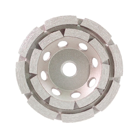 Continental Abrasives 4in x 5/8-11 Threaded Standard Double Row Diamond Grinding Cup DB-00923