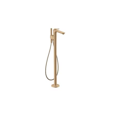 Axor Citterio C Freestanding Tub Filler Trim with 1.75gpm Handshower- Cubic Cut in Brushed Bronze 49441141